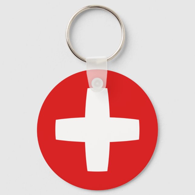 Llavero Suiza Fisheye Flag Keychain (Anverso)