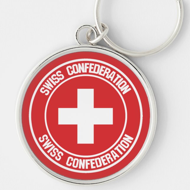 Llavero Suiza redonda Emblem (Frente)