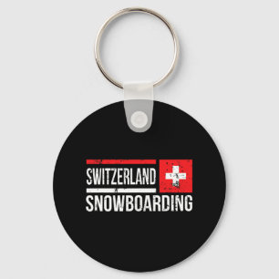 Llavero Suiza Snowboard Bandera Suiza
