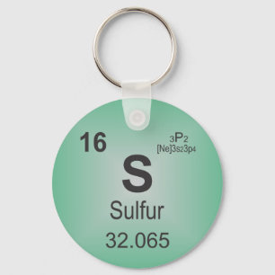 Llavero Sulfur Individual Element of the Periodic Table