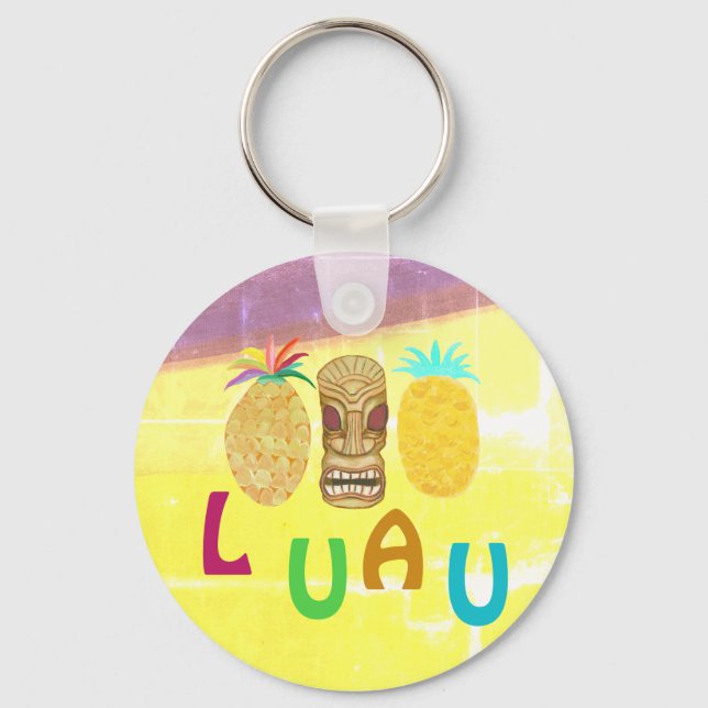 Llavero Summer Tiki Pineapple Luau (Anverso)