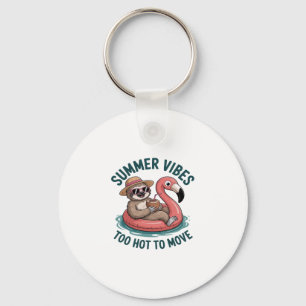 Llavero Summer Vibes Sloth Funny Lazy Float