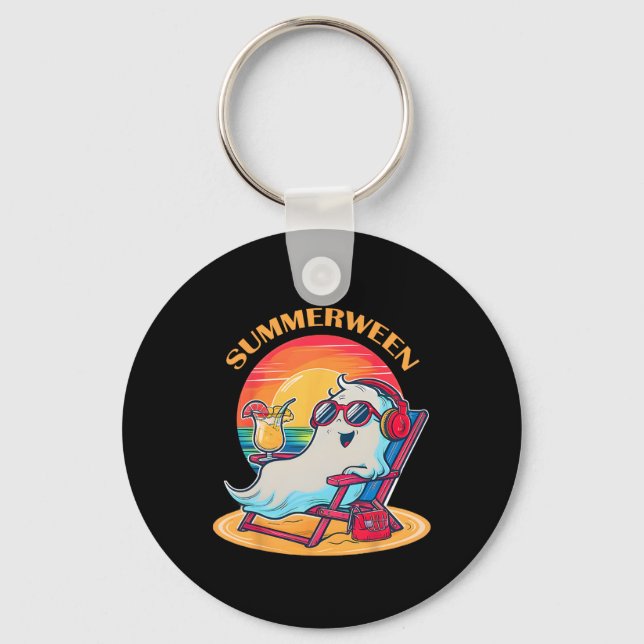 Llavero Summerween Cute Spooky Summer Ghost Halloween Love (Anverso)