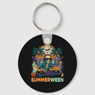 Llavero Summerween Dj Skeleton Beach Fiesta Halloween Musi