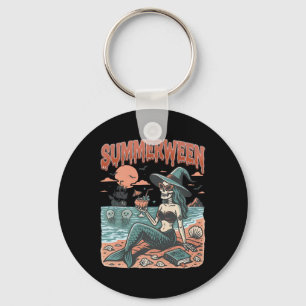 Llavero Summerween Mermaid Skeleton Beach Flamingo Hallowe