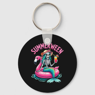 Llavero Summerween Mermaid Skeleton Beach Flamingo Hallowe