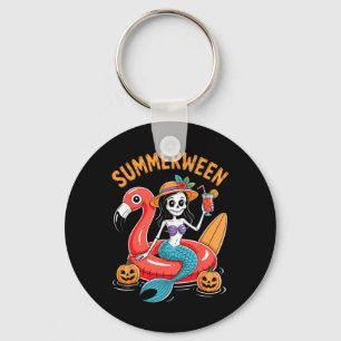 Llavero Summerween Mermaid Skeleton Beach Flamingo Hallowe