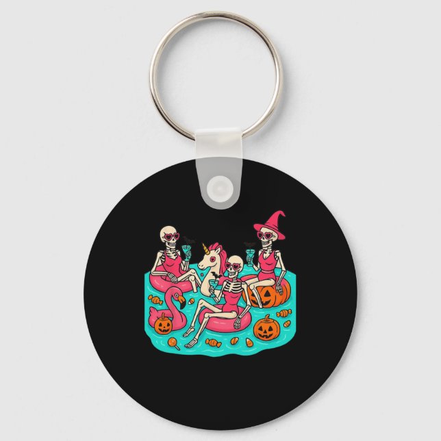 Llavero Summerween Skeleton Flamingo esperando el Hall (Anverso)