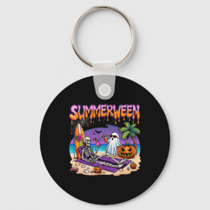 Llavero Summerween Skeleton Ghost Beach Funny Spooky Hallo