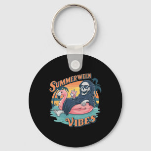 Llavero Summerween Vibes Skeleton Flamingo Float Summer Ha