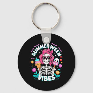 Llavero Summerween Vibes Skeleton Spooky Vacaciones Hallow