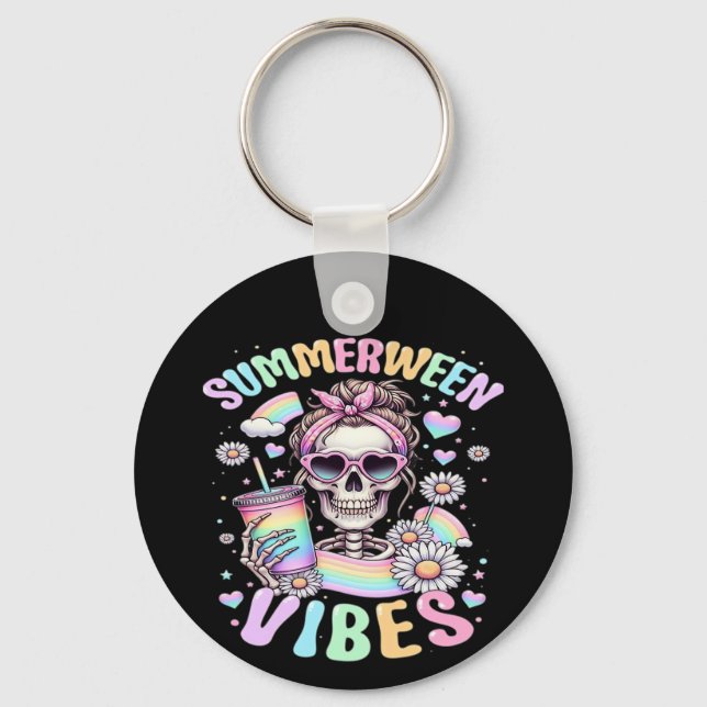Llavero Summerween Vibes Sweet Skeleton Girl Summer Hallow (Anverso)