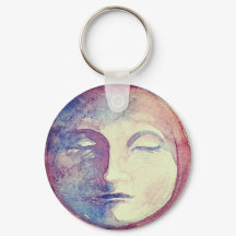 Sun Moon Watercolor Cute Vintage Witchen Celestial