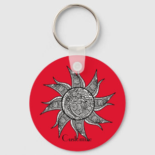 Llavero Sun Tattoo Thunder_Cove al estilo Henna