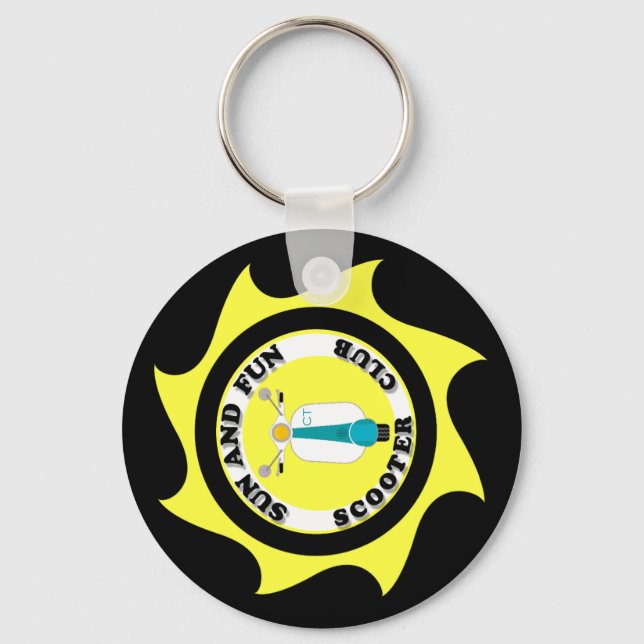 LLAVERO SUN Y FUN LOGO KEYCHAIN (NEGRO) (Anverso)