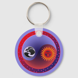 Llavero Sun y luna en equilibrio