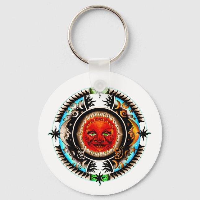 Llavero Sun Y Moon Space Mandala (Anverso)