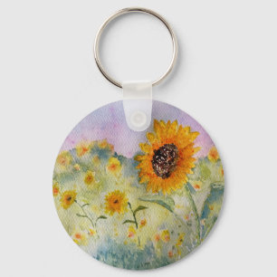 Llavero Sunflower Watercolor