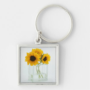 Llavero Sunflowers en una cadena de claves Vase