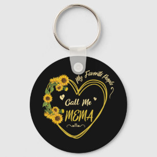 Llavero Sunflowers Heart Happy Mi Gente Favorita Me Llama