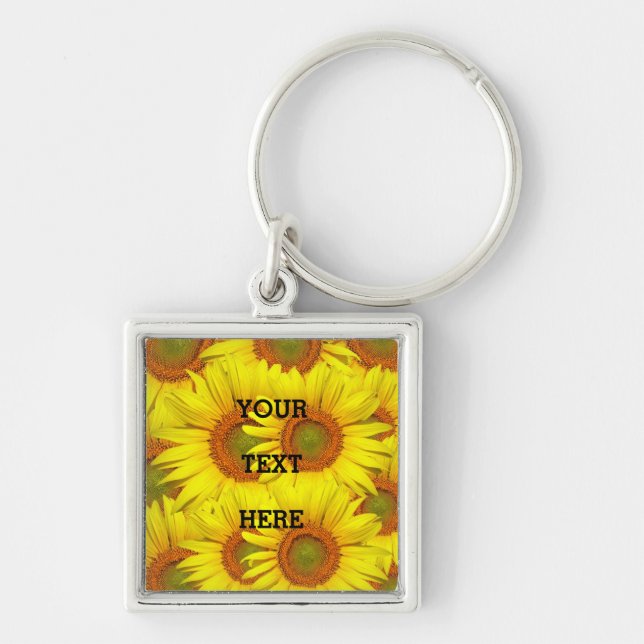 Llavero Sunflowers Rustic Floral Summer Yellow Weddings (Frente)