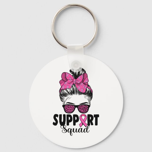 Llavero Sungles Messy Bun Support Squad Breve Cancer (Anverso)