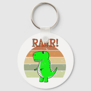 Llavero Sunset De Dinosaurio De T-Rex, Un Personalizado Am
