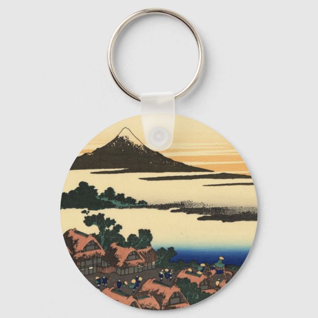 Llavero Sunset del Monte Fuji Japón (Anverso)