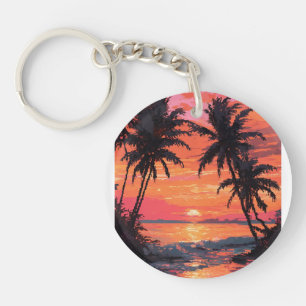 Llavero Sunset Serenity Beach Scene