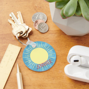 Llavero Sunshine Amarillo Con Nombre Personalizado De Ciel