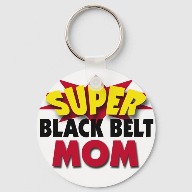 Llavero Super Black Belt Mom (Anverso)