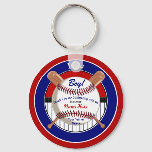 Llavero Super Cute Personalize Baseball Baby Shower Favors