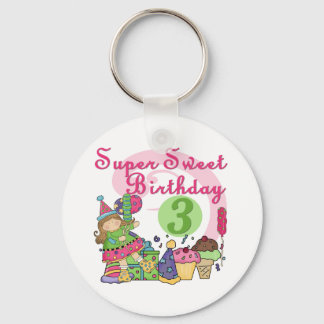 Llavero Súper dulce 3 camisas de cumpleaños y regalos