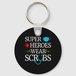 Llavero Super Héroes Usan Scrubs Enfermería Cute enfermera