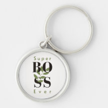 Super Jefe siempre regalo de Keychain para el mejo