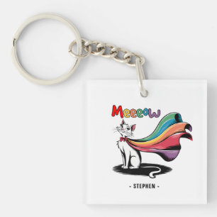 Llavero Súper Mieow Gato - Gato del orgullo del Cabo arcoi