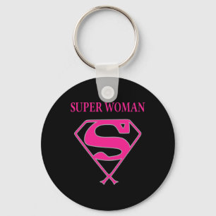 Llavero Super Mujer (Conciencia sobre el cáncer de mama)