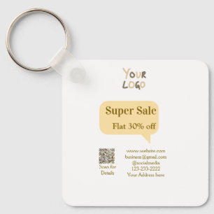 Llavero super oferta descuento comercial escanea código QR