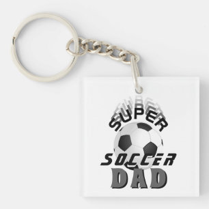 Llavero Super Papá Fútbol Balón Deportes Foto 