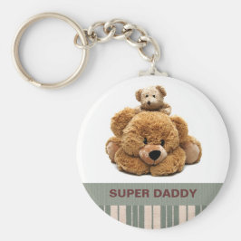 Llavero Super Papi. Teclas de regalo de Osos de Teddy