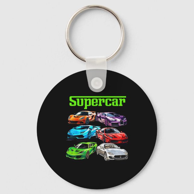 Llavero Supercar Cool Car Guy Srts Racing Fan Graphic Men  (Anverso)