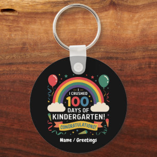 Llavero Superé 100 Días de Kindergarten Personalizado