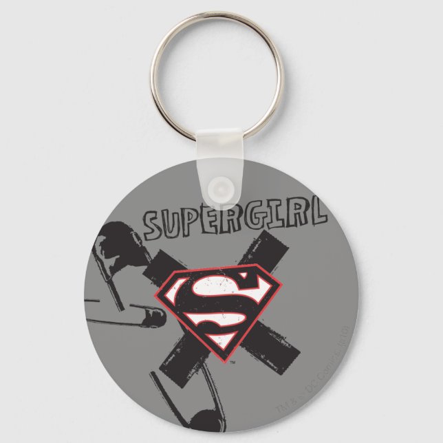 Llavero Supergirl Black Safety Pins (Anverso)