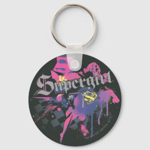 Llavero Supergirl Checkered Splatter