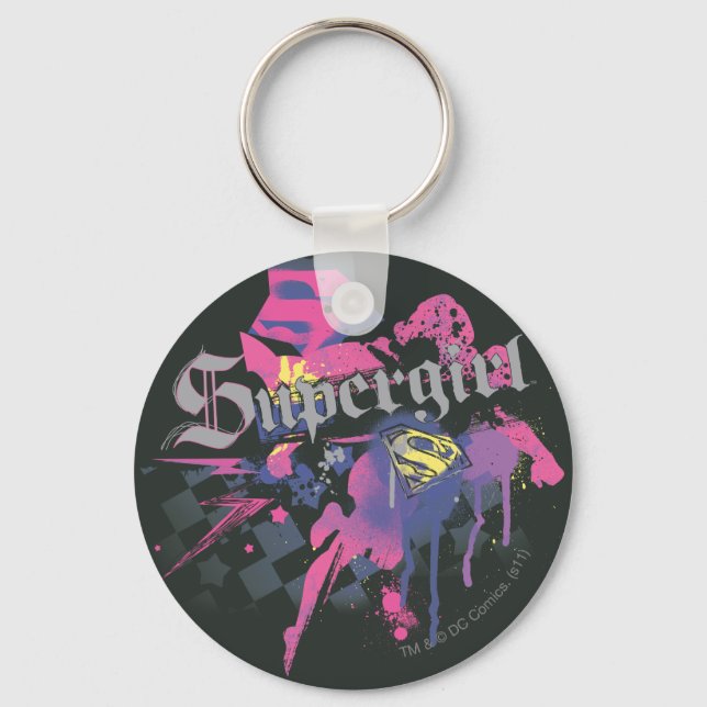 Llavero Supergirl Checkered Splatter (Anverso)