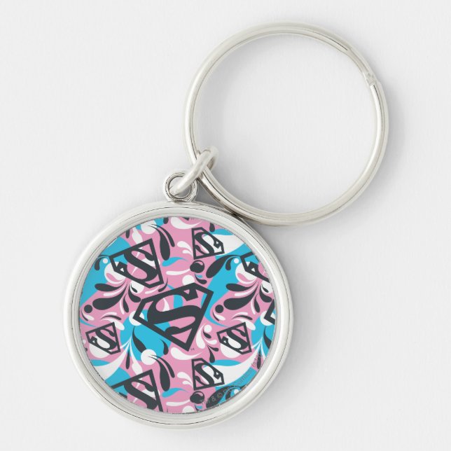 Llavero Supergirl Color Splash Swirls Patrón 6 (Frente)