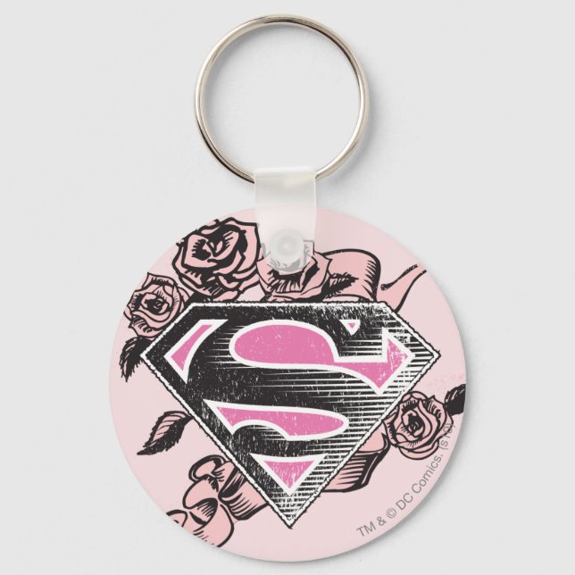 Llavero Supergirl Logo with Roses (Anverso)