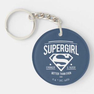 Llavero Supergirl mejor que nunca retro gráfico
