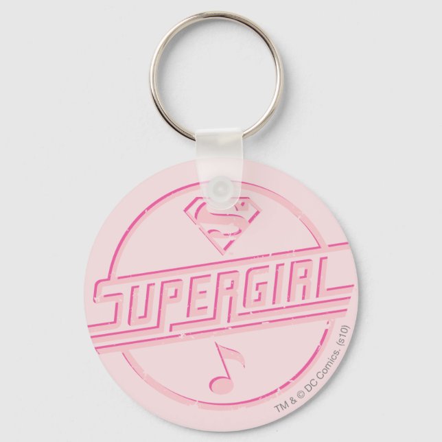 Llavero Supergirl Pink Music Note (Anverso)