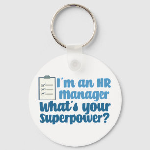 Llavero Superhéroe divertida de Human Resources Manager